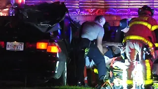 Man hospitalized after crash in northwest Miami-Dade