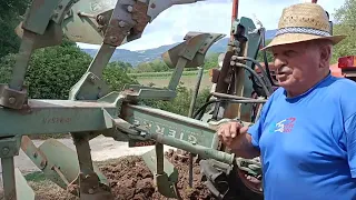 Nonno Bruno aratura con aratro professionale Nardi parte 1. agosto 2022 plowing with hydraulic plow