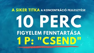 10 perc - 1 percenként "csend" - gyakorlat - önfegyelem - gondolatmentesség - meditáció - jelenlét