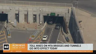 Toll hikes in effect at MTA bridges and tunnels
