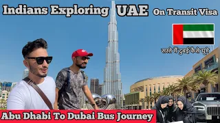 🇦🇪 Abu Dhabi To Dubai Bus Journey | Burj Khalifa #abudhabi #Dubai #burjkhalifa #indianinUae