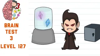 Brain Test 3 Level 127 Meanwhile dracula was looking for a way to unlock the gem's power Walkthrough