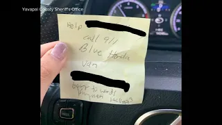 Woman rescued from kidnapping after passing note to gas station customer, authorities say