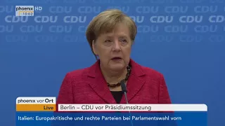 Angela Merkel zur Zustimmung der SPD zu einer Großen Koalition am 05.03.18