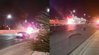 3 dead in fiery crash involving stolen vehicle in North Las Vegas