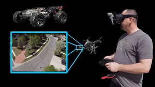 DJI FPV paired w/ High End RC - Control your ARRMA from above w/ HEAD TRACKING - Active Tracking