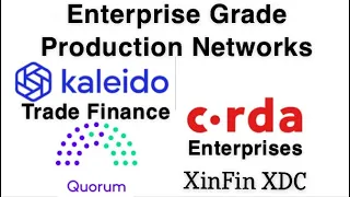 Kaleido supports R3 Corda Enterprises & Quorum. Trade Finance, XinFin XDC:XDCE