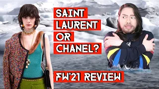 CHANEL or SAINT LAURENT?! fall/winter 2021 fashion show runway review - is YSL copying CHANEL?