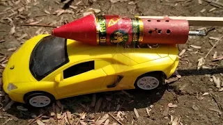 EXPERIMENT Fireworks Firecracker Vs car Limbergani Firecracker  Testing Rocket Diwali