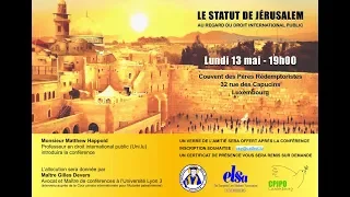 Le statut de Jérusalem au regard du droit international