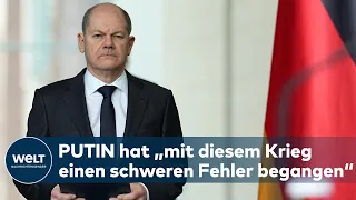 OLAF SCHOLZ: „Für diese Aggression zahlt Russland einen bitteren Preis“ | WELT DOKUMENT