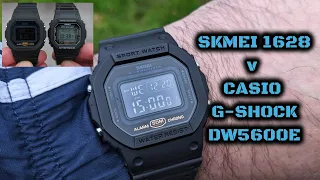 SKMEI 1628 v G Shock DW-5600E-1V Watch: Quick Look