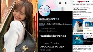 APOLOGIZE TO LISA" trends Worldwide after one of the largest NewJeans Fanbase accounts insults