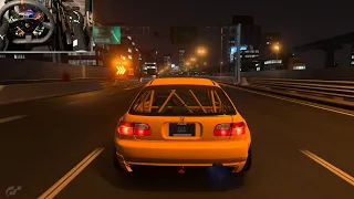 Gran Turismo 7 - Big Turbo EG Civic Hatch is FAST! 600HP!