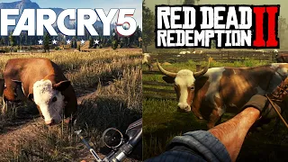 Red Dead Redemption 2 vs Far Cry 5 - Physics and Details Comparison