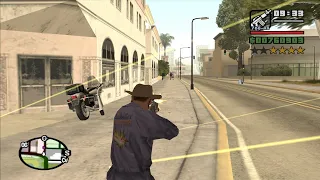 Gang Wars with a 4 Star Wanted Level - part 7 - GTA San Andreas - from the FPV Starter Save