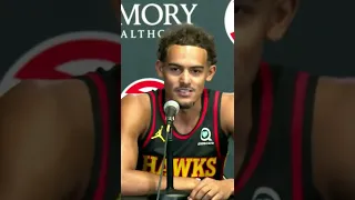 Trae Young is excited to play with new Hawk Dejounte Murray #NBAMediaDay | #Shorts