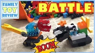 DinoTrux Toys Ty-Rux VS D-Structs - Mega Construx BATTLE - Lego Duplo Mega Bloks - 레고 다이노트럭