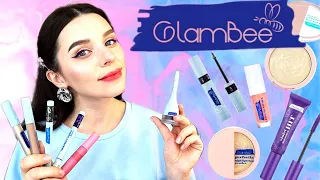 ВЕСЬ МАКІЯЖ косметикою GlamBee | косметика з магазину Єва| Українські блогери|Огляд косметики глемби