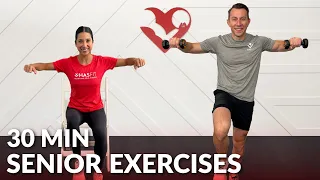 30 Min Senior Exercises at Home with Chair Workouts & Seated Exercises for Seniors Over 60 & Elderly