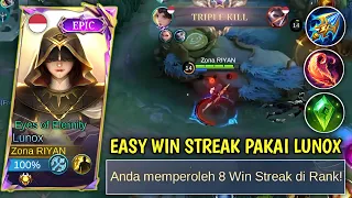 EASY WIN STREAK PAKAI LUNOX ⁉️ BUILD TERSAKIT LUNOX 2024 - MOBILE LEGENDS