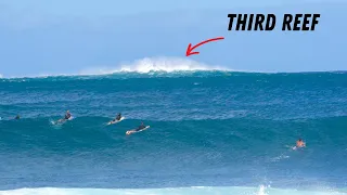 WOULD YOU PADDLE OUT IF YOU SAW THIS?! *PIPELINE* (RAW FOOTAGE)
