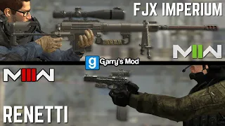 [MW Base & ARC9] MWII FJX Imperium & MWIII Renetti - Garry's Mod Weapon Mods Gameplay