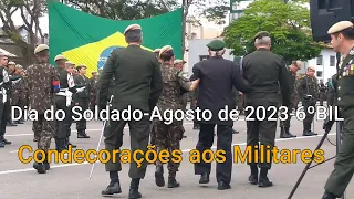 Condecorações aos Militares - Dia do Soldado 2023 - 6º Bil Caçapava SP