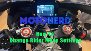 How To Change Rider Mode Settings | RSV4 1100 2021