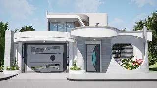 DISEÑO HERMOSO DE CASA 8X12 -- TRES DORMITORIOS (RVL CASAS 2022)