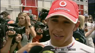 Lewis Hamilton gives interview about awful car (2009)
