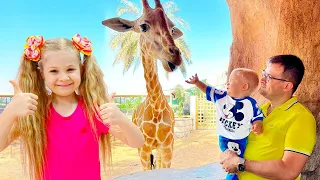 Diana and Roma 1 Hour |  Diana and Roma feed the animals at the Emirates Park Zoo