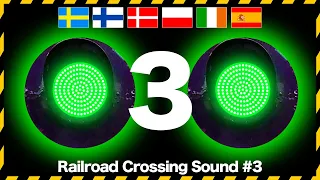 【 踏切アニメ 】 世界の踏切の音シリーズ #3  Railroad crossing sounds around the world ふみきり