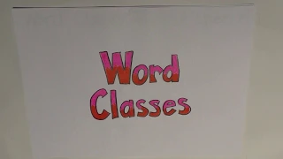 Episode 4 : Word classes