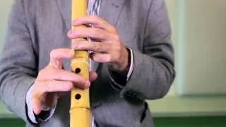 Harrie Starreveld demonstrates the shakuhachi