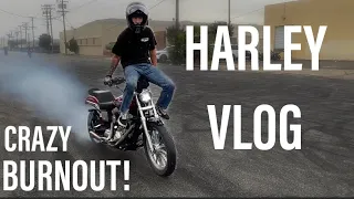 Huge LA stunt ride (Harley Wheelie Vlog)