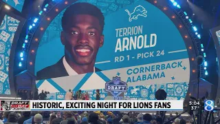 Fans thrilled as Detroit Lions draft Terrion Arnold