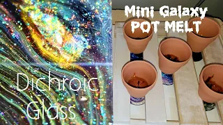 How to~Mini POT MELT Dichroic glass Drip~pendant size Galaxy~ use scrap up~Fused glass Art