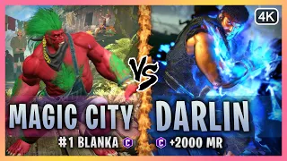 SF6 ▰  - Rematch - Ranked #1 Blanka (Magic City) Vs. Ryu (Darlin)『Street Fighter 6』