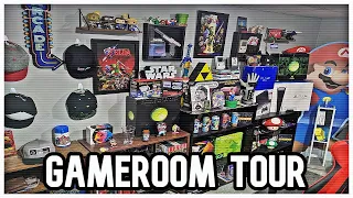 Gameroom Tour | Retro Game Room Mancave Basement Tour