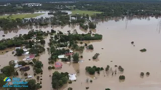 Flooding from the Bundamba on the  28 2 2022