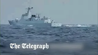 Taiwan coast guard faces off with Chinese warship amid drills