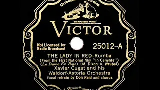 1935 HITS ARCHIVE: The Lady In Red - Xavier Cugat (Don Reid & orchestra, vocal)