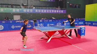 Liu Shiwen training mutilball with Ma Lin | 2021 Chinese National Games