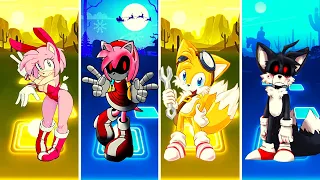 Amy Rose VS Amy EXE VS Tails VS Tails EXE | Tiles Hop