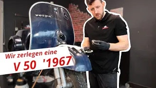 🛵 SCHROTTHAUFEN zur TRAUM VESPA - Vespa V50 Bj 1976 Oldtimer zerlegen