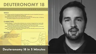 Deuteronomy 18 Summary: 5 Minute Bible Study