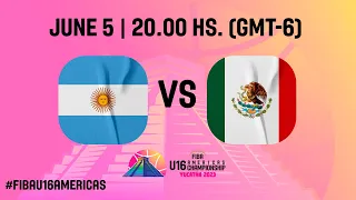 Argentina v Mexico | Full Basketball Game | FIBA U16 Americas Championship 2023