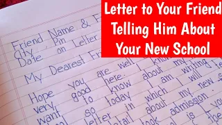 Letter to Your Friend Telling Him About Your New School | Letter to Friend in English | Write & Make