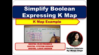 unit 1 L12.3 | How to solve boolean expression using K-Map | simplify boolean expression using K-Map